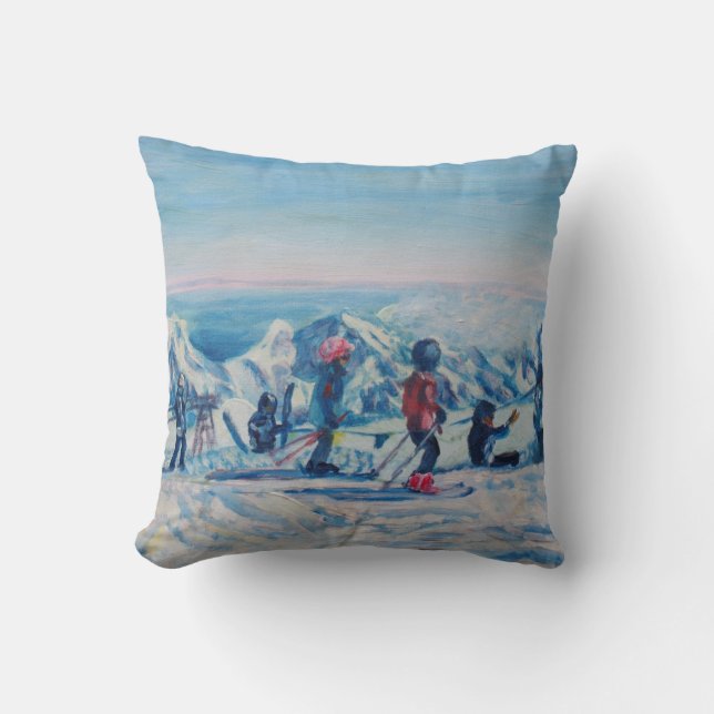 Over the clouds throw pillow (Front)