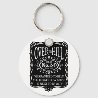 Over The Hill 30th Birthday Keychain