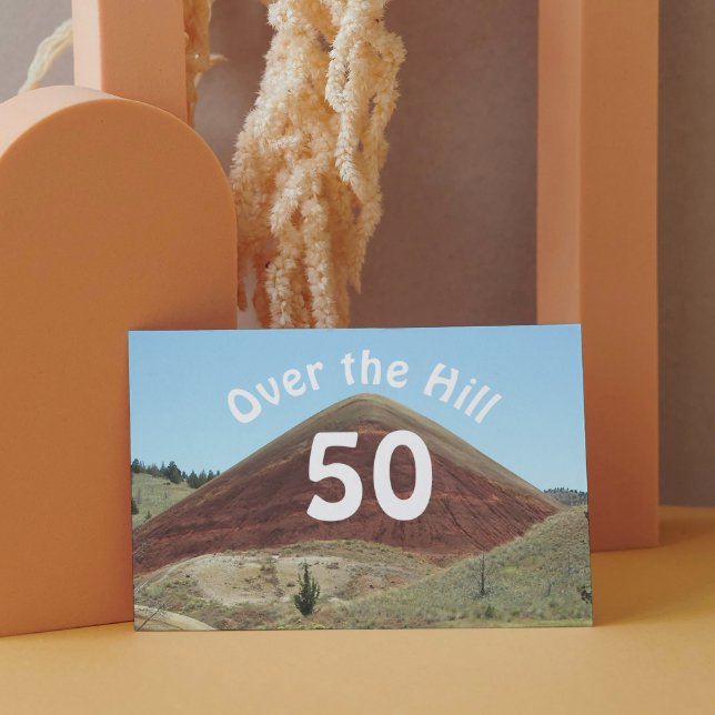 Over the Hill 50th Birthday Funny Card (In Situ)