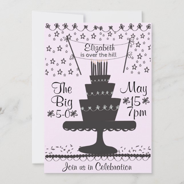 Over the Hill 50th Birthday Invitation (Front)