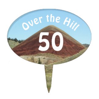 Over the Hill 50th Birthday Milestone Cake Topper