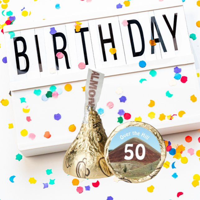 Over the Hill 50th Birthday Milestone Hershey®'s Kisses® (In Situ Birthday Party)