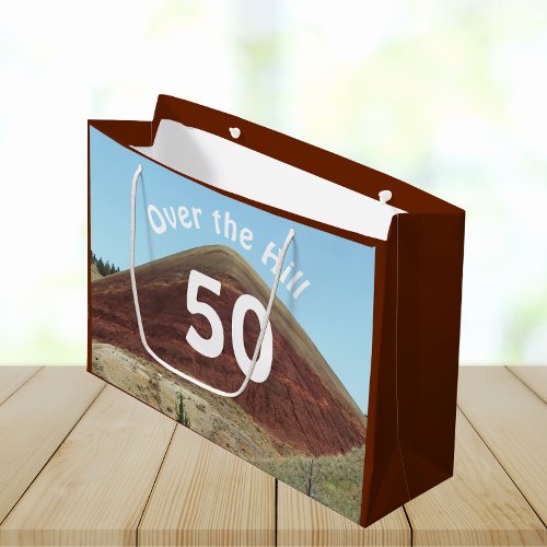 Over the Hill 50th Birthday Milestone Large Gift Bag