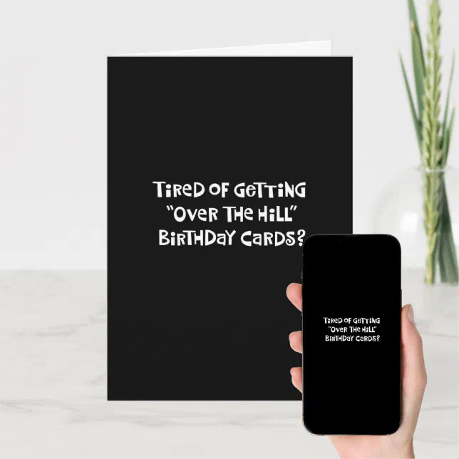 "Over the Hill" Age Birthday Card | Zazzle