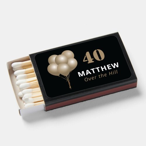 Over the Hill Balloons Birthday Party Matchboxes