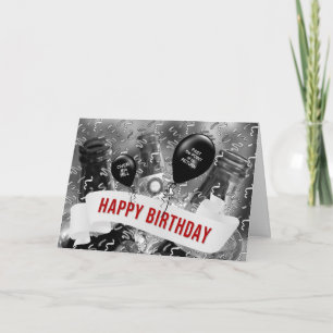 Over the Hill Birthday Bucket of Beer Card