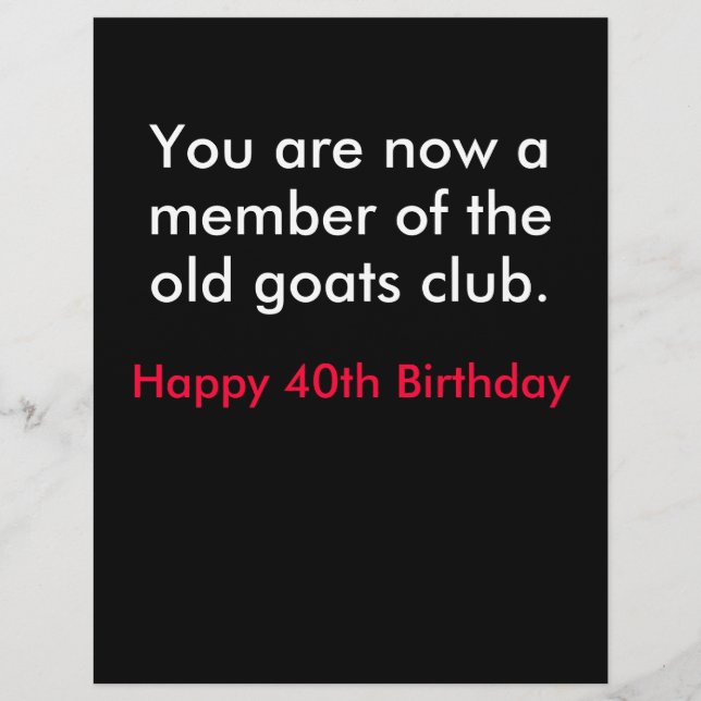 Over the hill birthday flyer (Front)