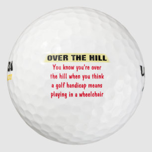 Over The Hill Birthday Golf Balls