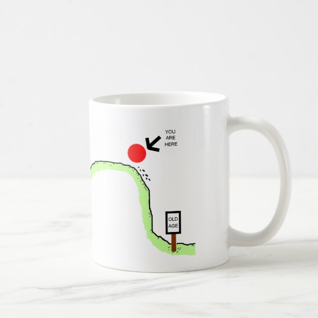 Over The Hill - Birthday Humor Coffee Mug (Right)