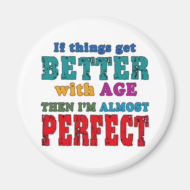 Over the Hill Birthday Humor Magnet (Front)