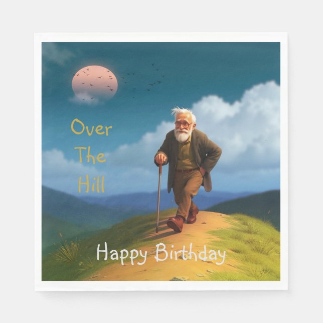 Over The Hill Birthday Napkins (Front)