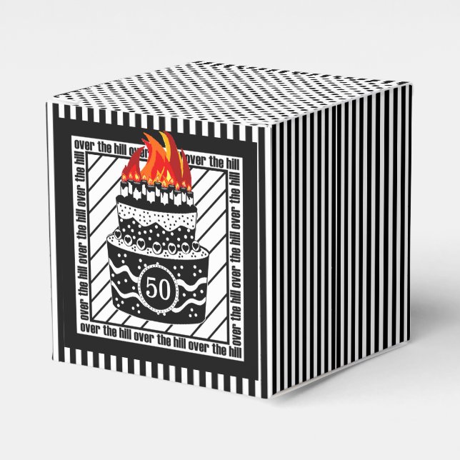 Over The Hill Birthday Party Favor Boxes (Front Side)