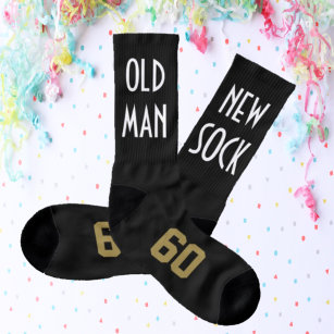 Over The Hill Birthday Party Favor Old Man New Socks