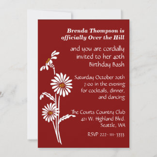 Over the Hill Birthday Party Invitation