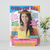 Over the Hill Birthday Party Magazine Cover Invite (Standing Front)