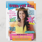 Over the Hill Birthday Party Magazine Cover Invite (Front/Back)