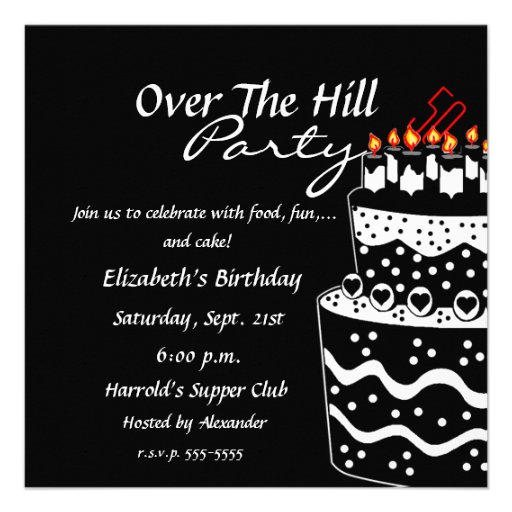 Over The Hill Birthday Invitations 3