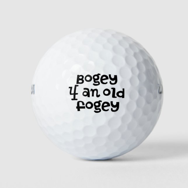 Over The Hill Bogey Golf Balls (Front)