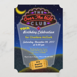 Over The Hill Club Birthday Celebration Invitation