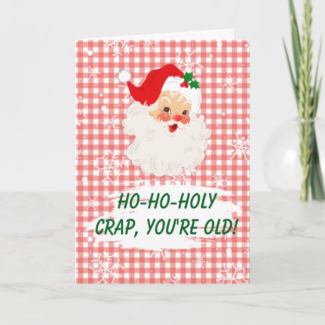 Over the Hill Funny Christmas Birthday  Card (Front)