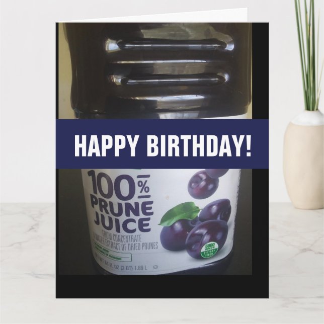 OVER THE HILL FUNNY OVERSIZED PRUNE BIRTHDAY CARDS (Front)
