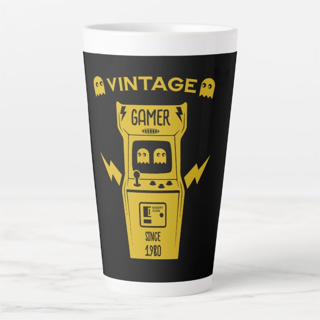 Over The Hill Gamers Birthday Latte Mug (Front)
