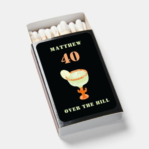 Over the Hill Margarita Birthday Party Napkins Matchboxes