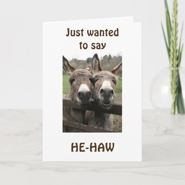 **OVER THE HILL** RIGHT AROUND THE CORNER HUMOR CARD (Front)