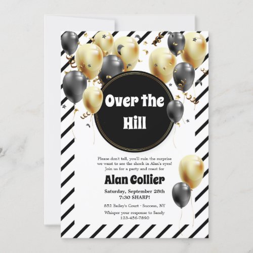 Over the Hill Surprise Party Invitation