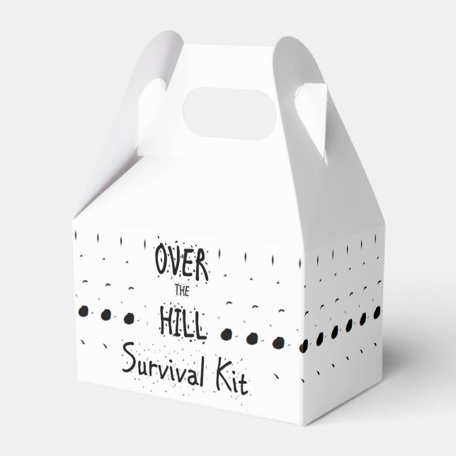 "Over the Hill" Survival Kit Favor Boxes (Front Side)