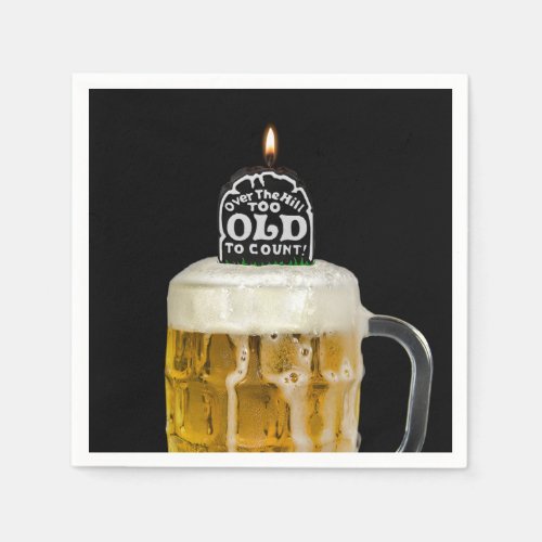 Over the Hill Tombstone Birthday Paper Plate Napkins