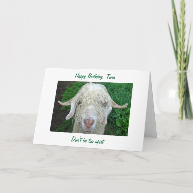 OVER THE HILL TWIN BIRTHDAY HUMOROUS CARD "40TH" (Front)