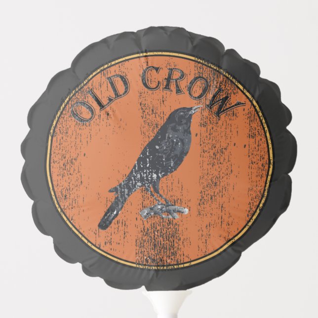 Over The Hill Vintage Birthday Crow Balloon (Front)