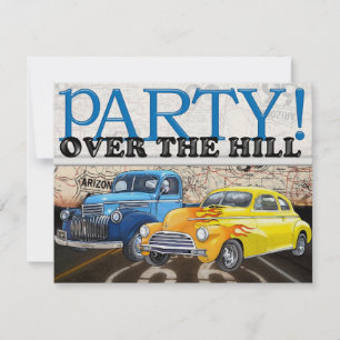 Over the Hill - Vintage Cars- SRF Invitation