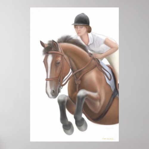 Over the Hurdle Equestrian Print