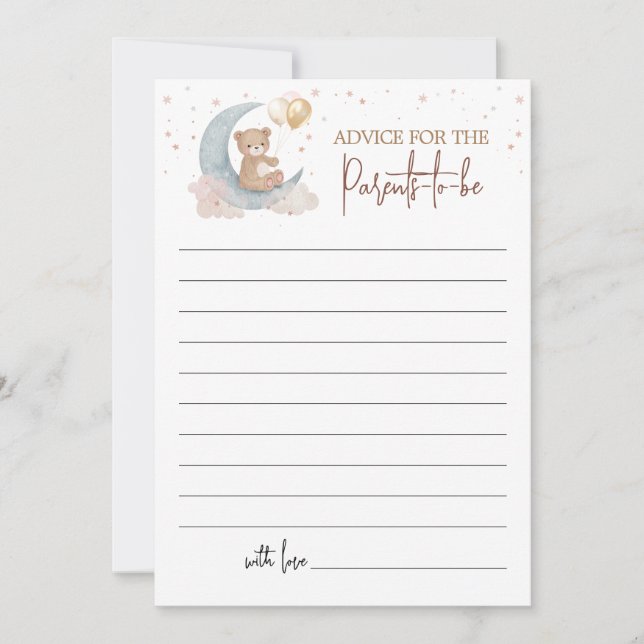 Over the Moon Advice for parents-to-be Card (Front)