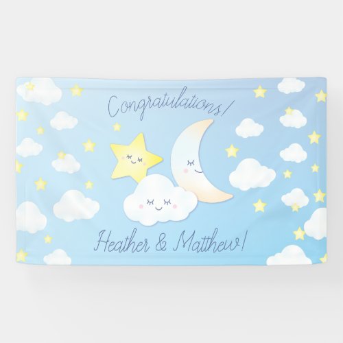 Over the Moon and Stars Banner