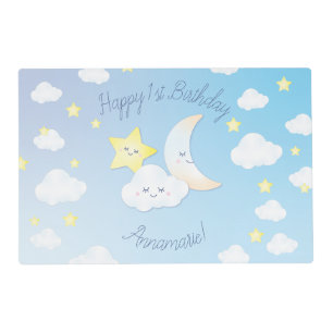 Over the Moon and Stars Birthday Party Placemat
