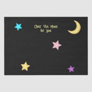 Over the Moon and Stars Custom Text Tissue Paper