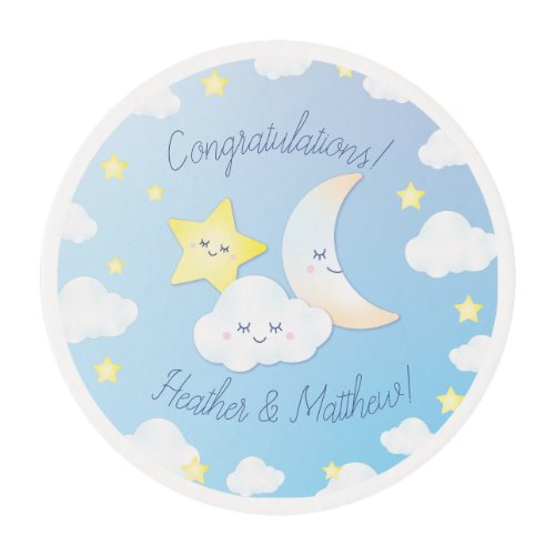 Over the Moon and Stars Edible Frosting Rounds