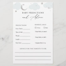 Over the Moon Baby Advice and Predictions Card