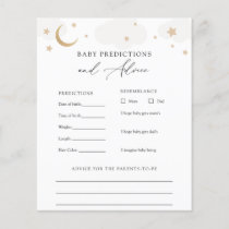 Over the Moon Baby Advice and Predictions Card