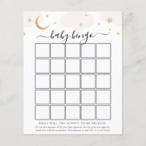 Over the Moon Baby Bingo Game Card