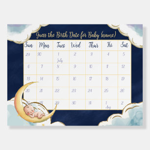 Over the moon Baby Celestial-Themed Baby shower Foam Board