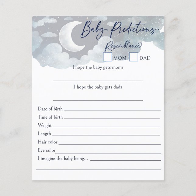 Over the moon baby predictions advice (Front)