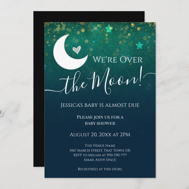 Over the Moon Baby Shower (Front/Back)