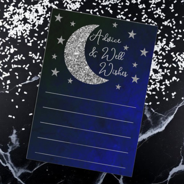 Over The Moon Baby Shower Advice Card (Creator Uploaded)