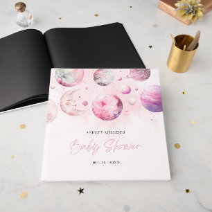 Over The Moon Baby Shower Astronaut Girl Shower Guest Book