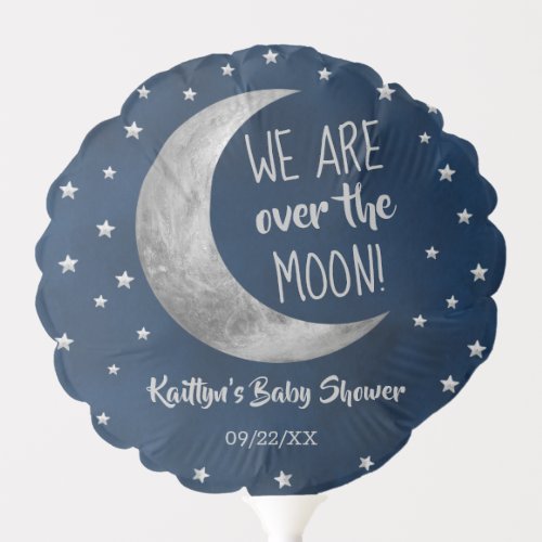 Over The Moon  Baby Shower Balloon