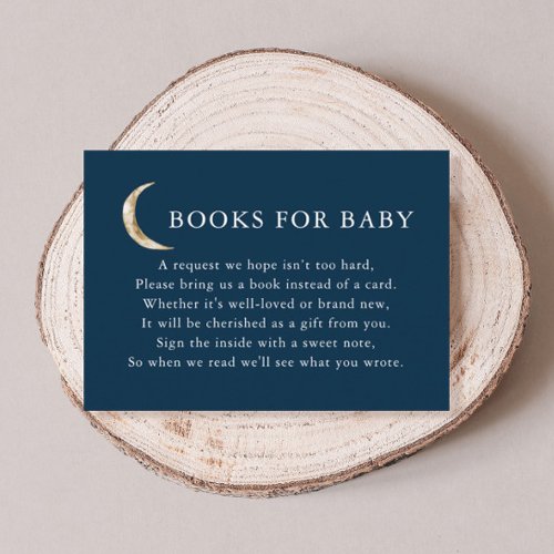 Over The Moon Baby Shower Book Request Enclosure Card